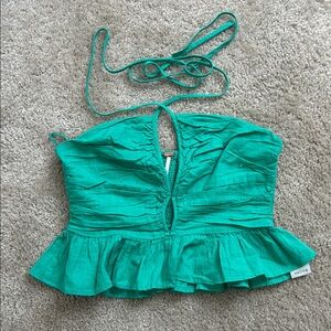 Free People Peplum Halter Top